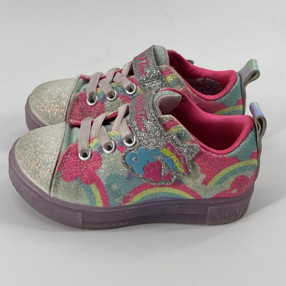 SKECHERS Toddler Girls Twinkle Sparks Ice 2.0 Shimmering Sky Size 9 EUC